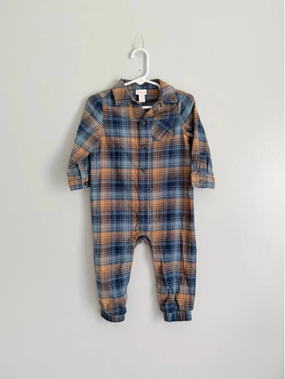 Cat & Jack Plaid Romper 18M